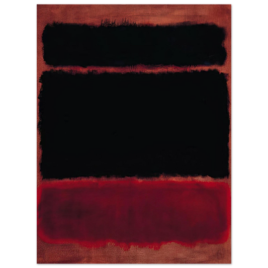 Mark Rothko - Black in Deep Red - 1957 Wall Art - 21x29.7 cm / 8x12" - Fine Art Poster-canvas - -