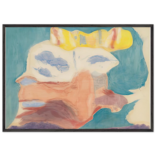 Sea Goddess 1963- - Helen Frankenthaler 70x100 cm / 28x40 inches Framed Art Print – Black Wooden Frame