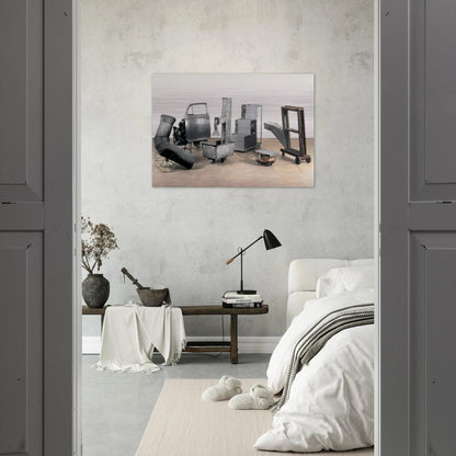 ORACLE 1965 - Robert Rauschenberg Brushed Aluminum Print - 70x100 cm / 28x40 inches | Robert Rauschenberg Aluminum Print | Robert Rauschenberg Prints