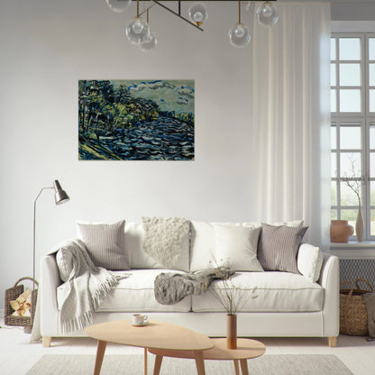 ST MARY S BLACK RIVER IS BLUE GEORGIA 1964 - Ivan Albright Brushed Aluminum Print - 70x100 cm / 28x40 inches | Ivan Albright Aluminum Print | Ivan Albright Prints