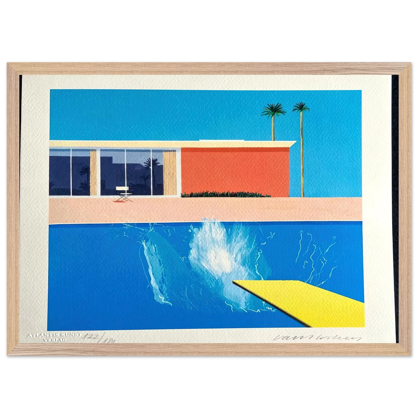 David Hockney - David Hockney Wall art - 27x35 cm / 11x14 inches - Premium Wooden Framed Poster With Fine Art Paper-canvas - Black frame