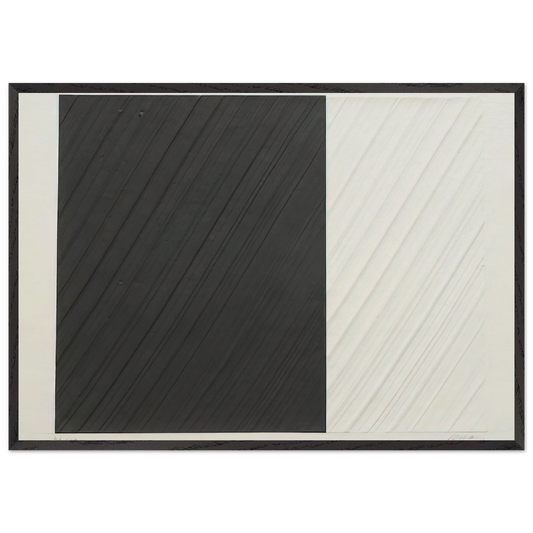Untitled - 1991 N2 - Pierre Soulages 70x100 cm / 28x40 inches Framed Art Print – Black Wooden Frame