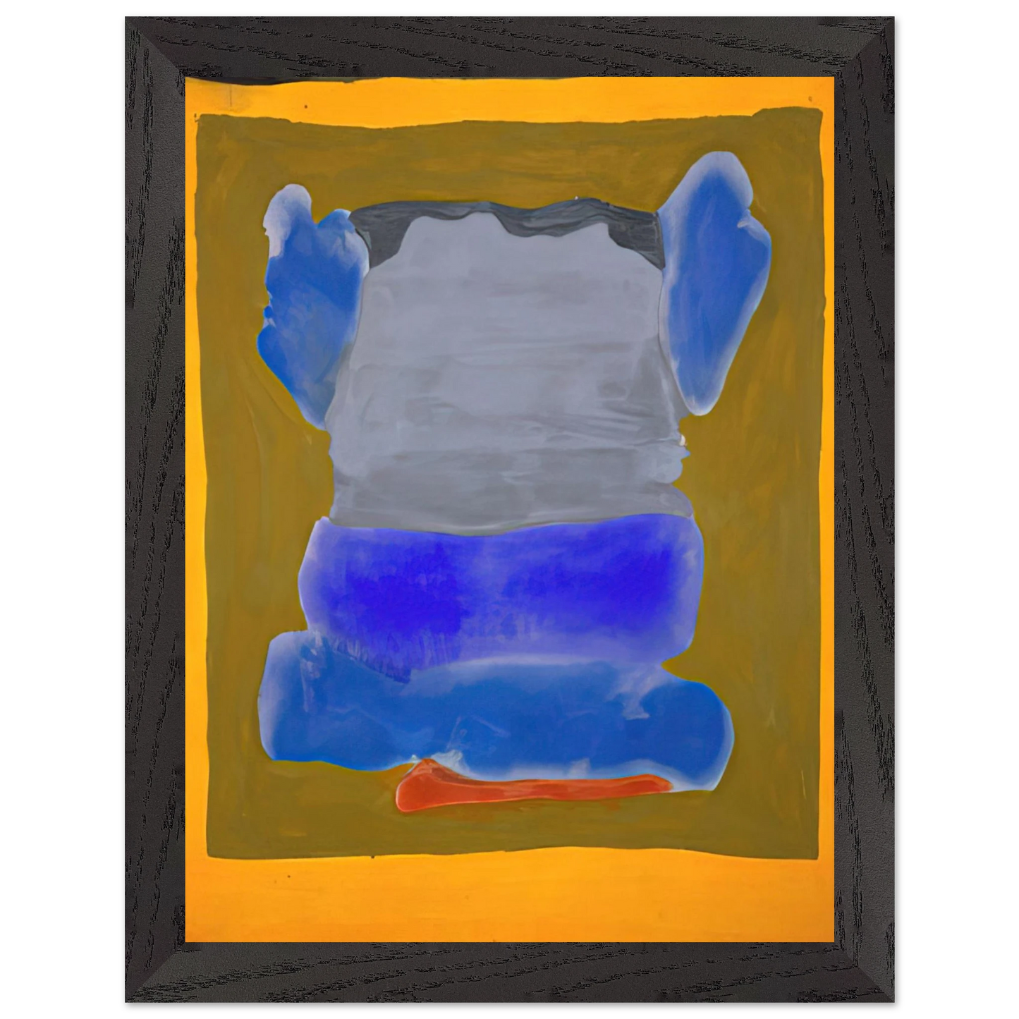 Helen Frankenthaler - Buddha s Court - 1964 Wall art - 70x100 cm / 28x40 inches - Premium Wooden Framed Poster With Fine Art Paper-canvas - Black frame