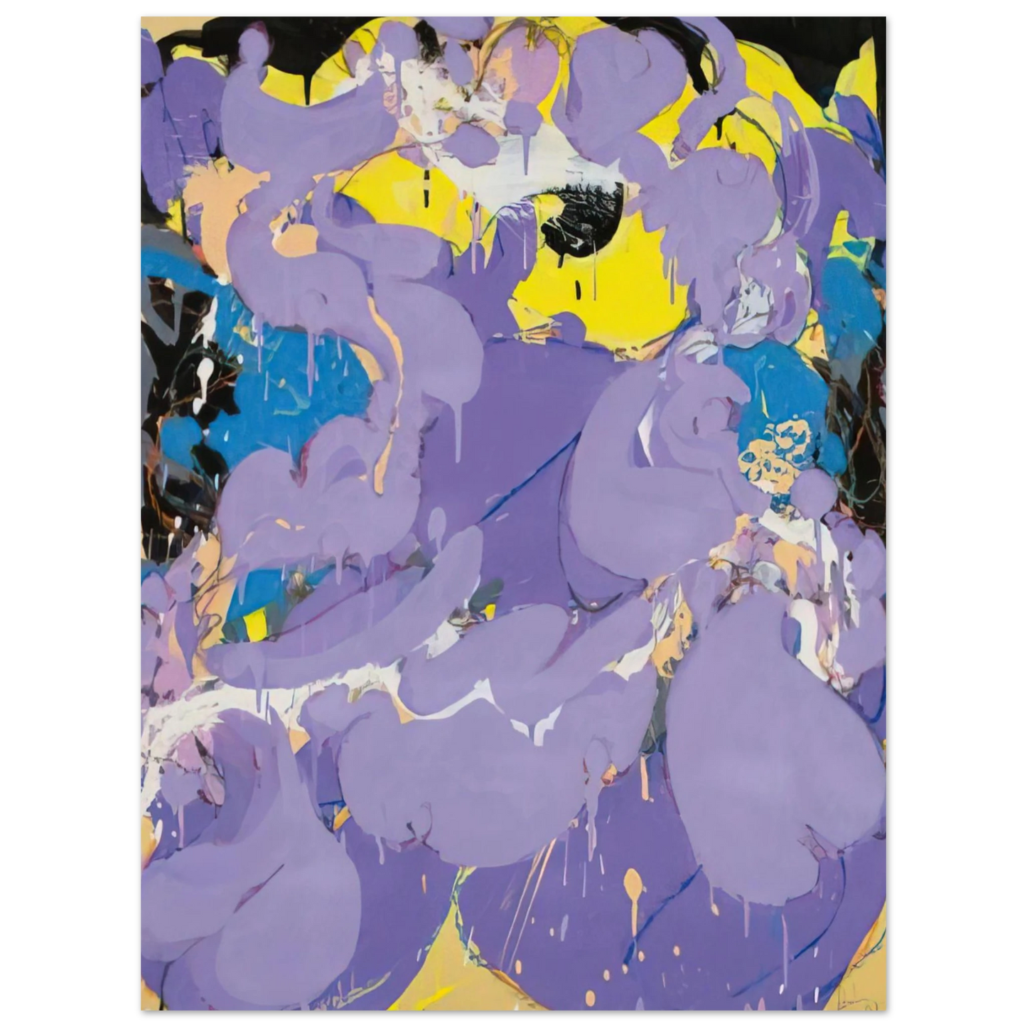 Helen Frankenthaler - Untitled - 1978 Wall art - 13x18 cm / 5x7 inches - Fine Art Poster-canvas - -