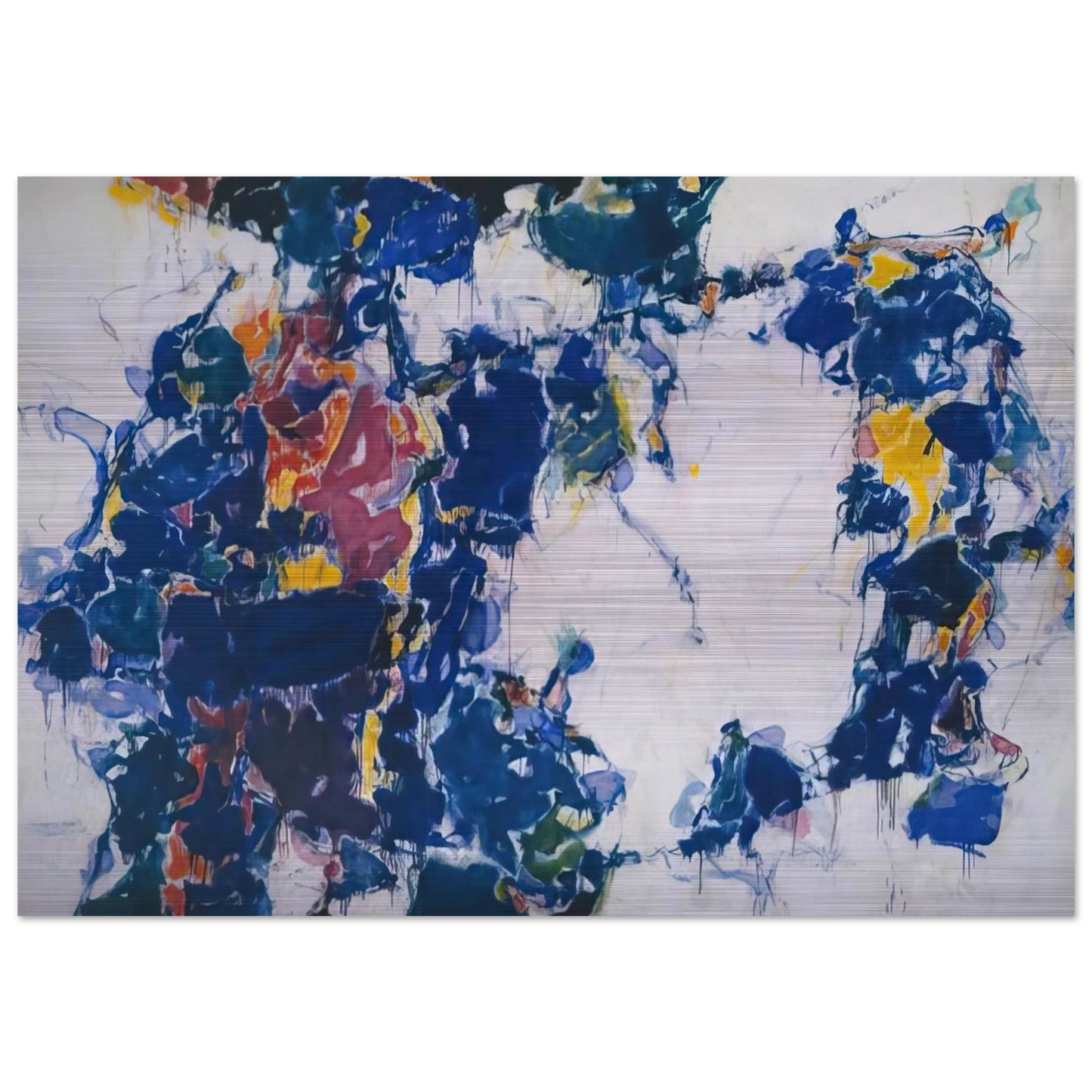 Around the Blues - Sam Francis Brushed Aluminum Print - 70x100 cm / 28x40 inches | Sam Francis Aluminum Print | Sam Francis Prints