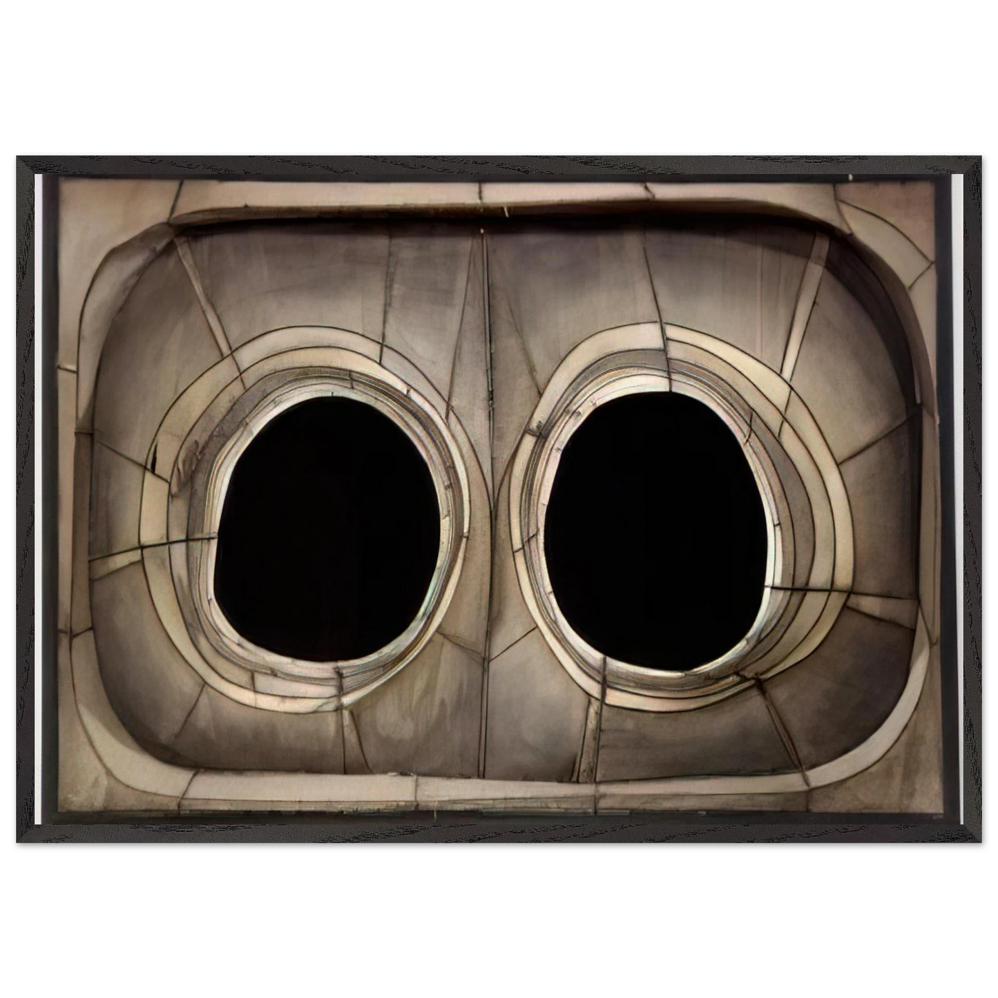 UNTITLED 1960 N1 - Lee Bontecou 70x100 cm / 28x40 inches Framed Art Print – Black Wooden Frame
