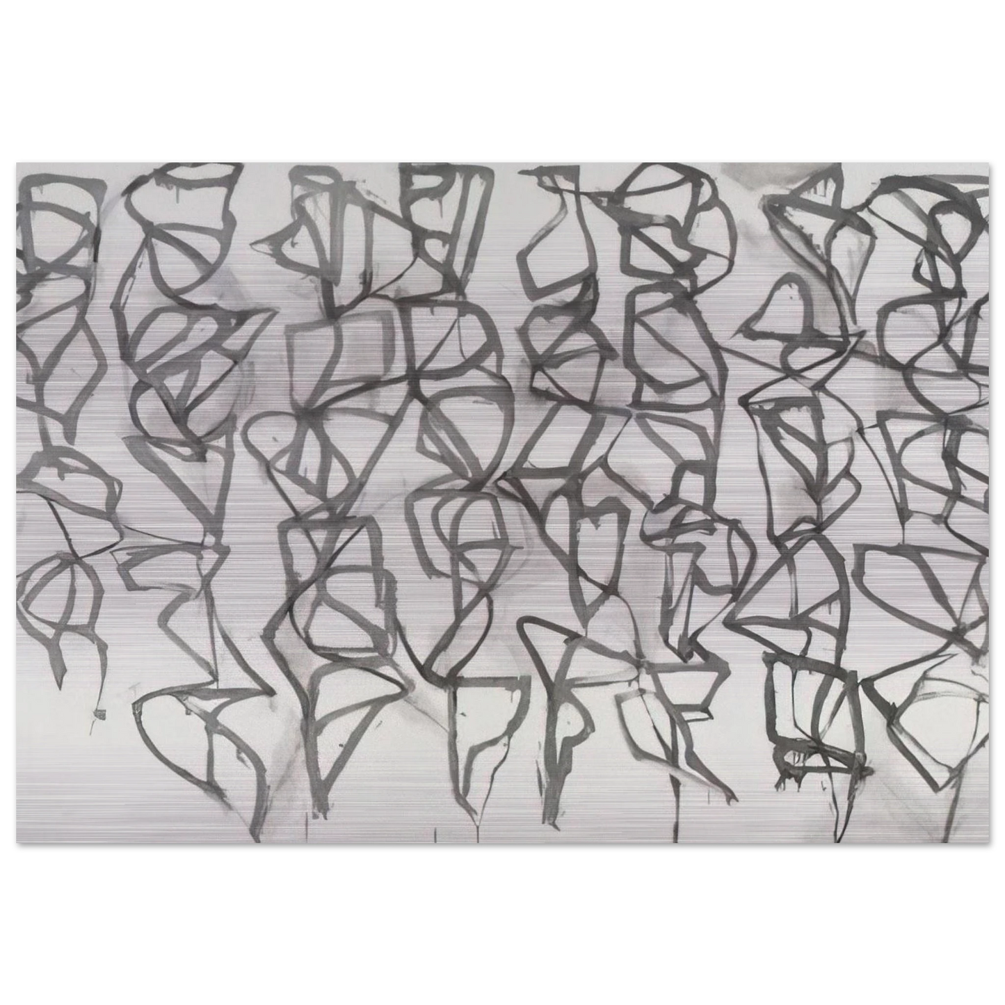 Cold Mountain I Path - 1989 - Brice Marden Brushed Aluminum Print - 70x100 cm / 28x40 inches | Brice Marden Aluminum Print | Brice Marden Prints