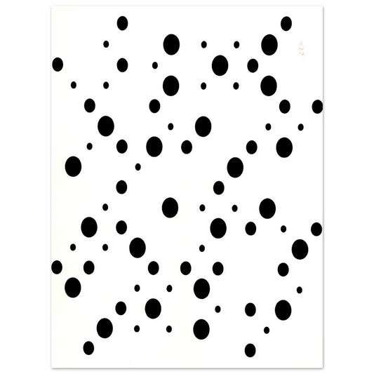 Bridget Riley - WHITE DISKS 1  75x100 cm / 30x40inches Fine Art Poster