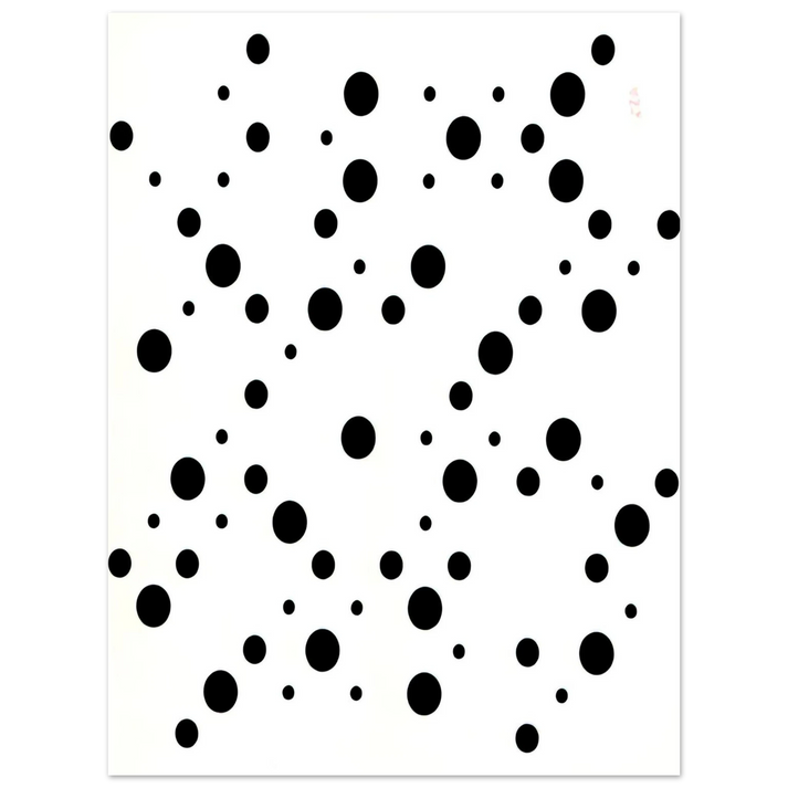 Bridget Riley - WHITE DISKS 1  75x100 cm / 30x40inches Fine Art Poster