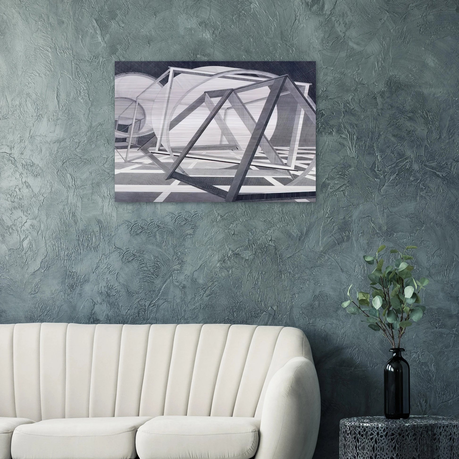 Straits of Malacca - Al Held Brushed Aluminum Print - 70x100 cm / 28x40 inches | Al Held Aluminum Print | Al Held Prints