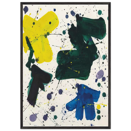 Untitled II - Sam Francis 70x100 cm / 28x40 inches Framed Art Print – Black Wooden Frame