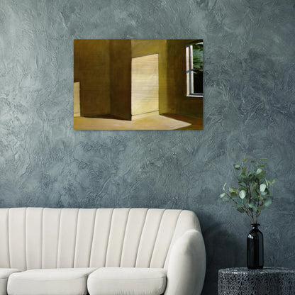 Sun in an Empty Room - Edward Hopper Brushed Aluminum Print - 70x100 cm / 28x40 inches | Edward Hopper Aluminum Print | Edward Hopper Prints