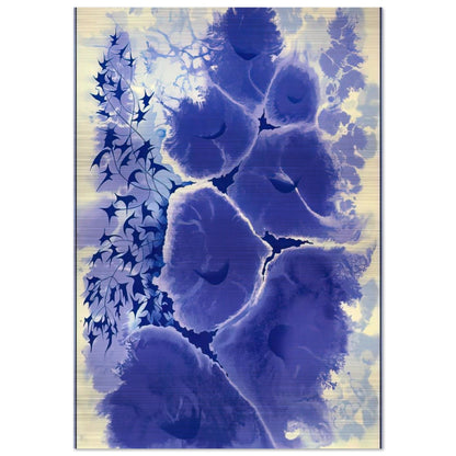 Mauve Floral - Eyvind Earle Brushed Aluminum Print - 70x100 cm / 28x40 inches | Eyvind Earle Aluminum Print | Eyvind Earle Prints