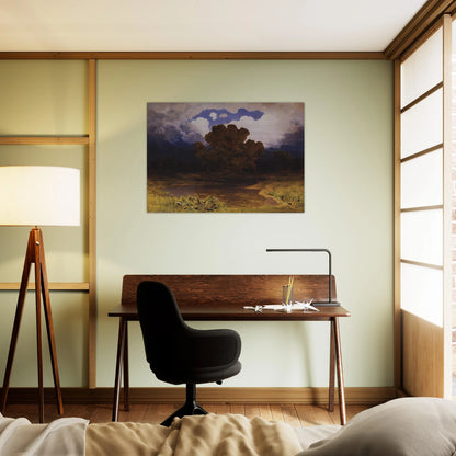 Forest Lake. Cloud - Arkhyp Kuindzhi Brushed Aluminum Print - 70x100 cm / 28x40 inches | Arkhyp Kuindzhi Aluminum Print | Arkhyp Kuindzhi Prints