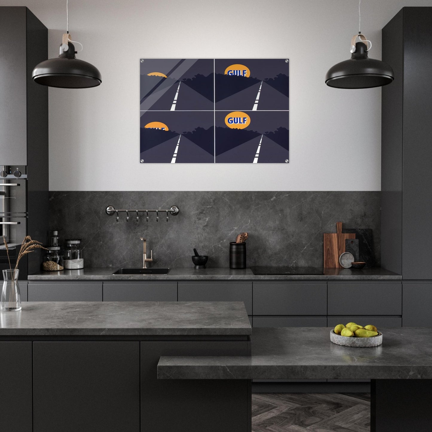 June Moon - 1963 - Allan D Arcangelo Acrylic Print - 70x100 cm / 28x40″ inches | Allan D Arcangelo Wall Art | Allan D Arcangelo Prints