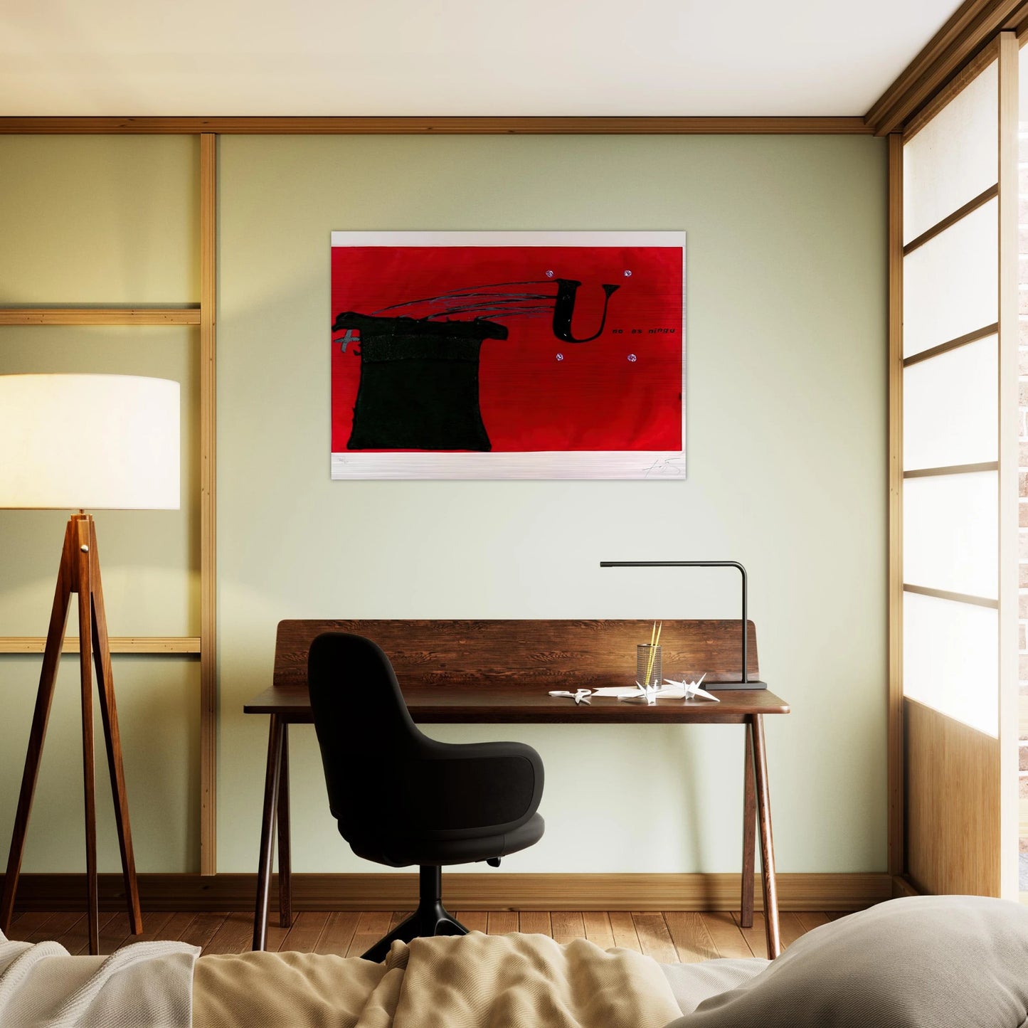 U NO S NING 1979 - Antoni Tapies Brushed Aluminum Print - 70x100 cm / 28x40 inches | Antoni Tapies Aluminum Print | Antoni Tapies Prints