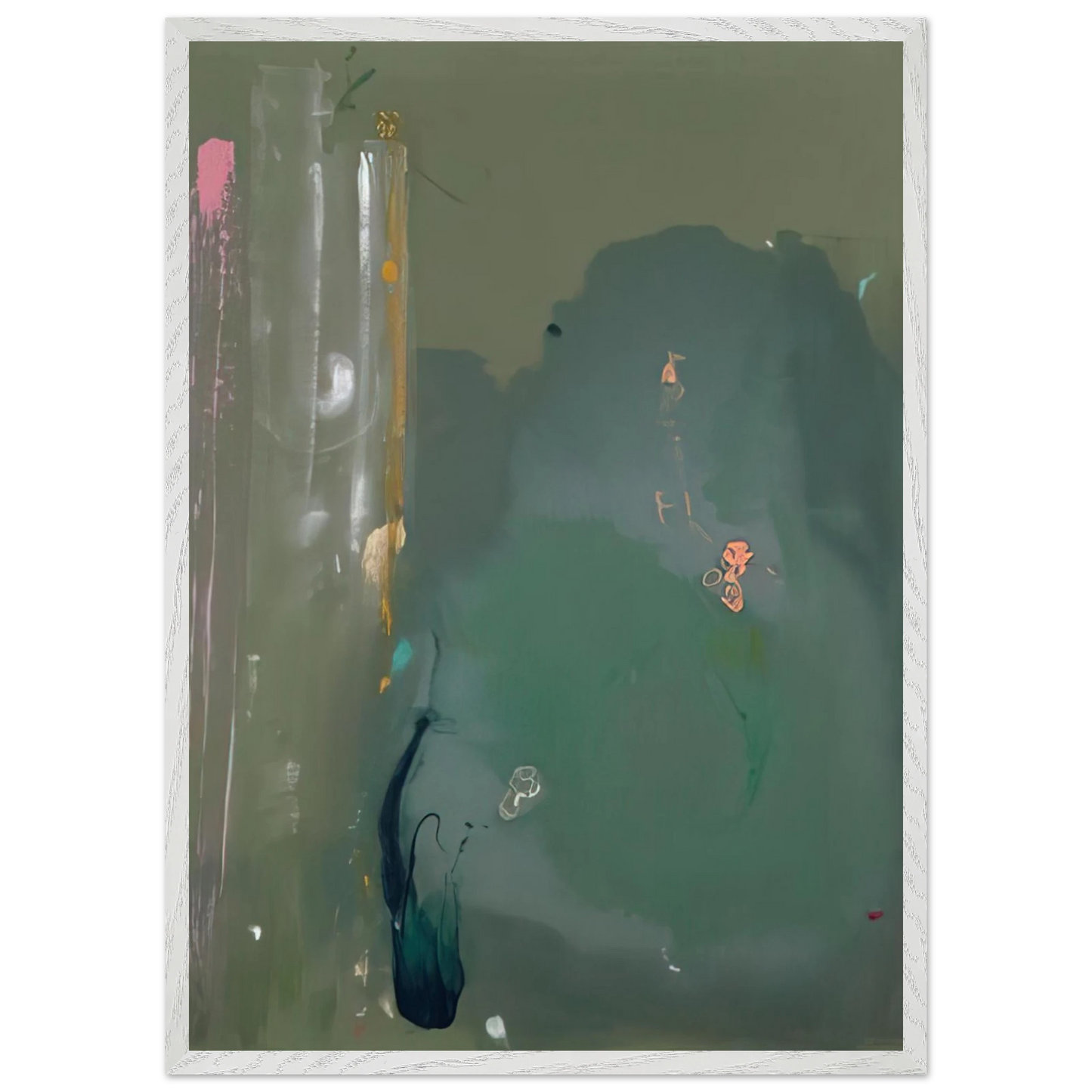 Helen Frankenthaler - CÃƒÆ’Ã‚Â´te d Argent - 1980 Wall art - 15x20 cm / 6x8 inches - Premium Wooden Framed Poster With Fine Art Paper-canvas - Wood frame