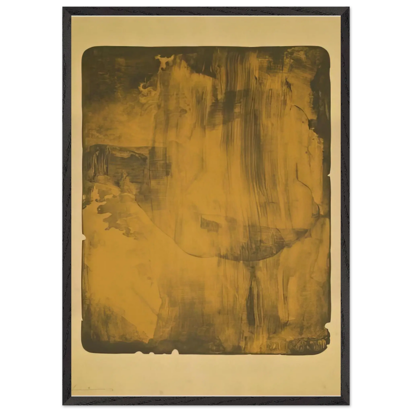 Helen Frankenthaler - Bronze Smoke - 1978 Wall art - 30x40 cm / 12x16 Inches - Premium Wooden Framed Poster With Fine Art Paper - White frame