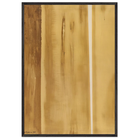 Two Edges - Barnett Newman 70x100 cm / 28x40 inches Framed Art Print – Black Wooden Frame