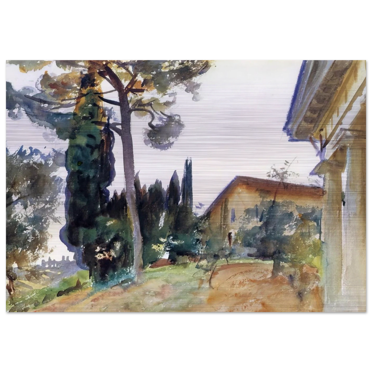 Corfu - John Singer Sargent Brushed Aluminum Print - 70x100 cm / 28x40 inches | John Singer Sargent Aluminum Print | John Singer Sargent Prints