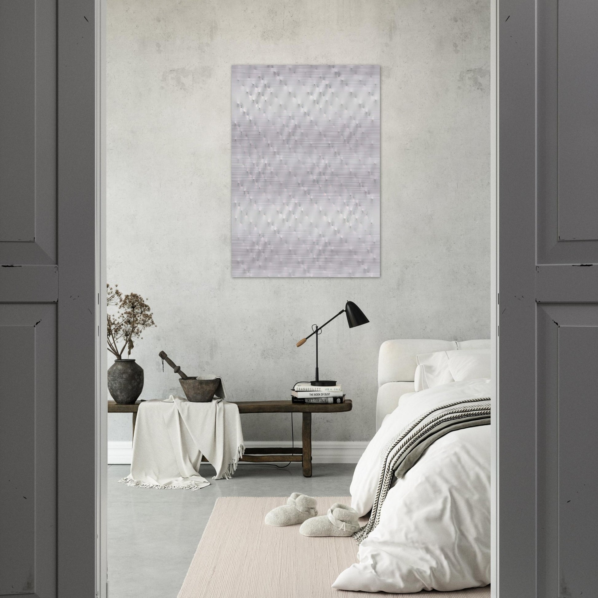 Superficie bianca - 2005 - Enrico Castellani Brushed Aluminum Print - 70x100 cm / 28x40 inches | Enrico Castellani Aluminum Print | Enrico Castellani Prints