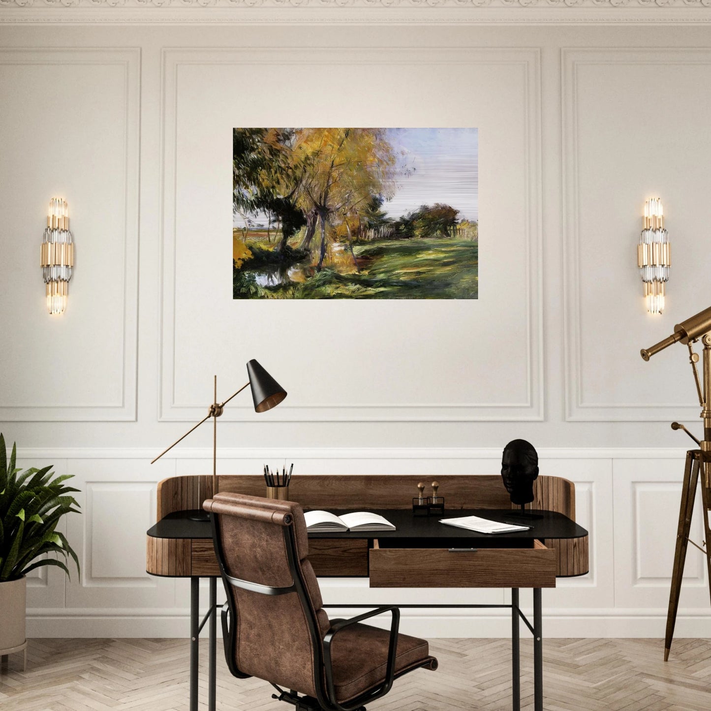 Landscape at Broadway - John Singer Sargent Brushed Aluminum Print - 70x100 cm / 28x40 inches | John Singer Sargent Aluminum Print | John Singer Sargent Prints
