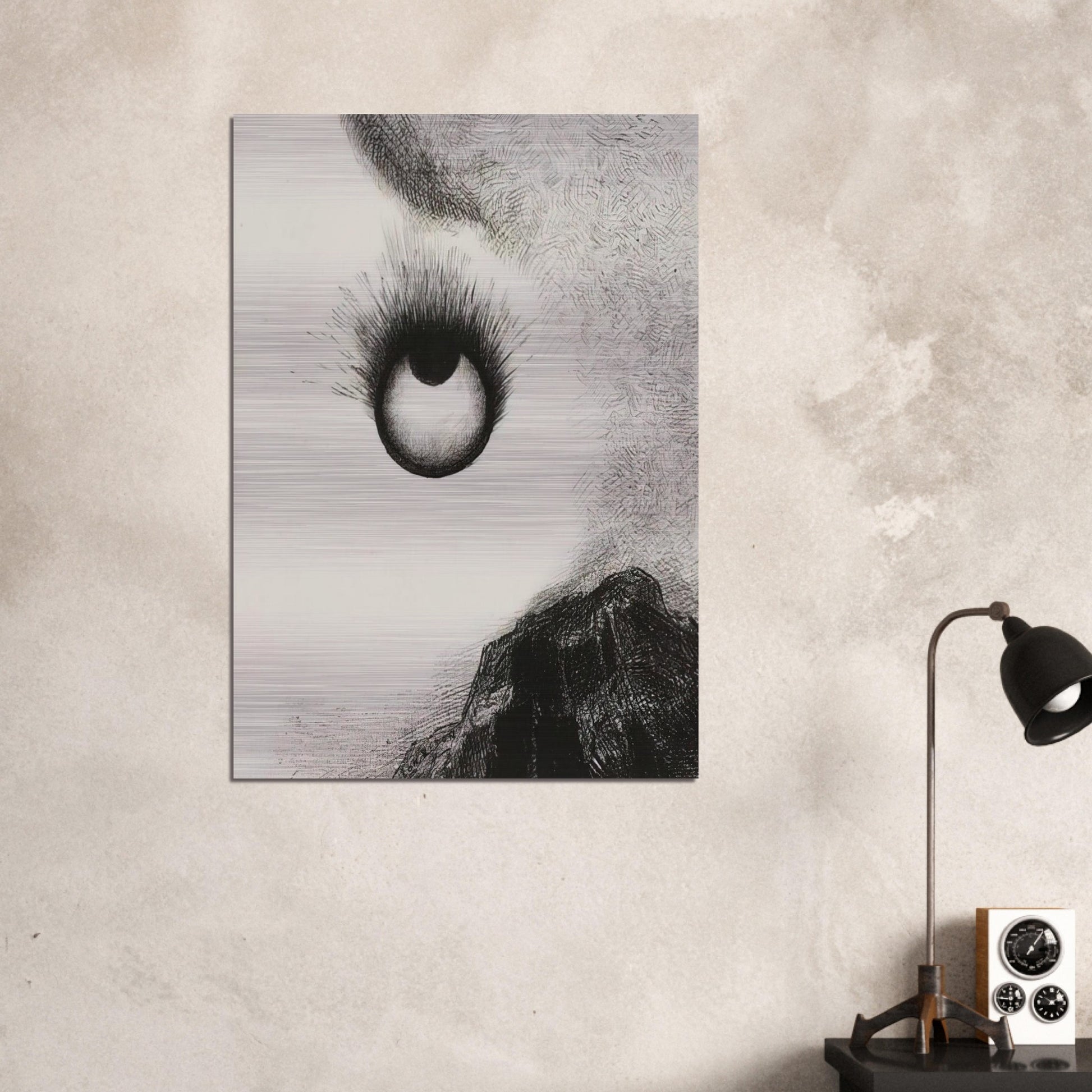 EVERYWHERE EYEBALLS ARE AFLAME 1888 - Odilon Redon Brushed Aluminum Print - 70x100 cm / 28x40 inches | Odilon Redon Aluminum Print | Odilon Redon Prints