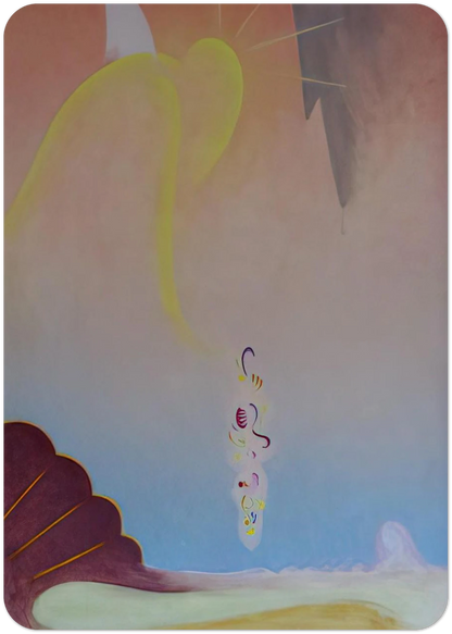 First Spring Garland - Precisionism By Agnes Lawrence Pelton Pack of 10 Post Cards | Agnes Lawrence Pelton Post Cards | A6 (10.5 x 14.8 cm) - 4.1 x 5.8 inches