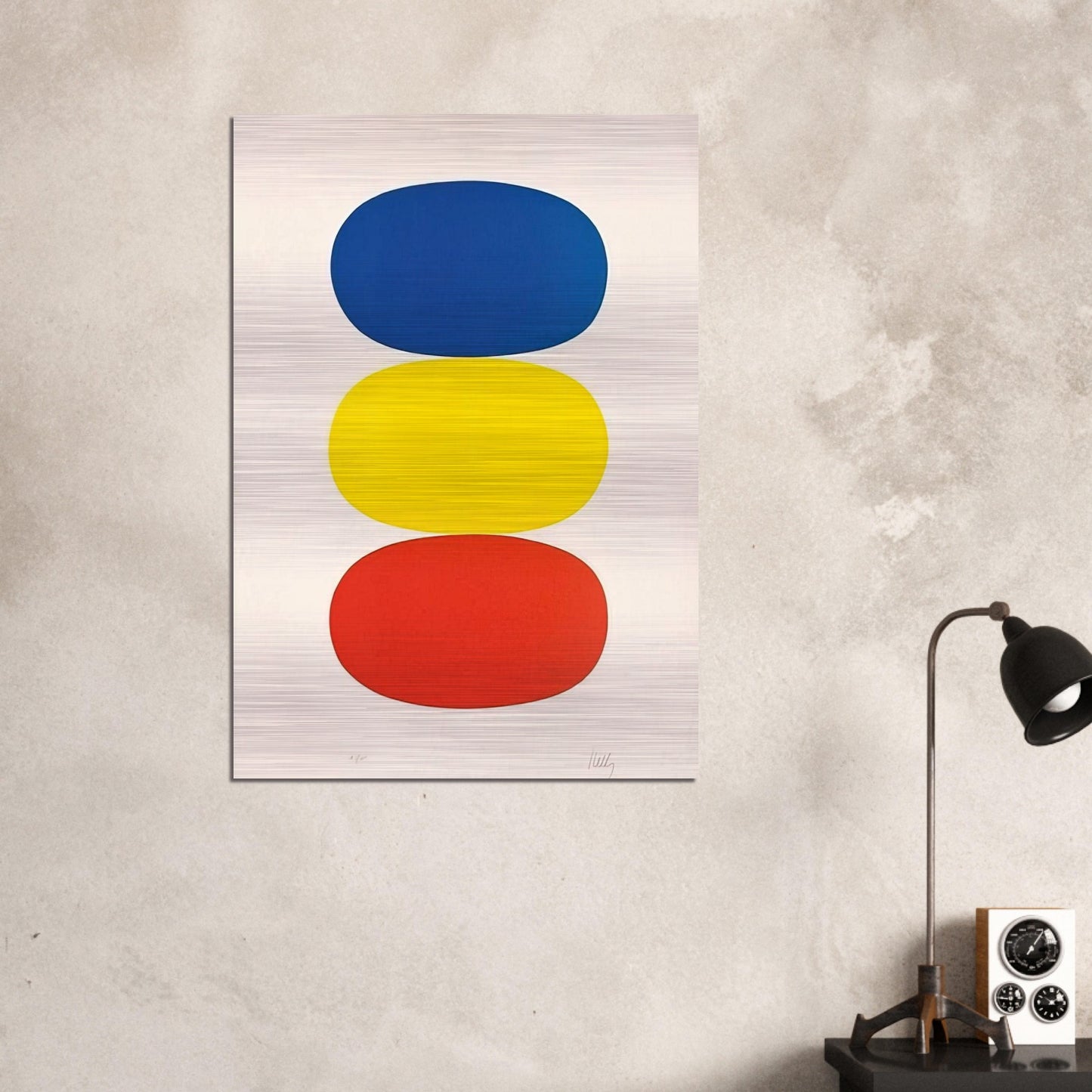 Blue and Yellow and Red-Orange - Ellsworth Kelly Brushed Aluminum Print - 70x100 cm / 28x40 inches | Ellsworth Kelly Aluminum Print | Ellsworth Kelly Prints