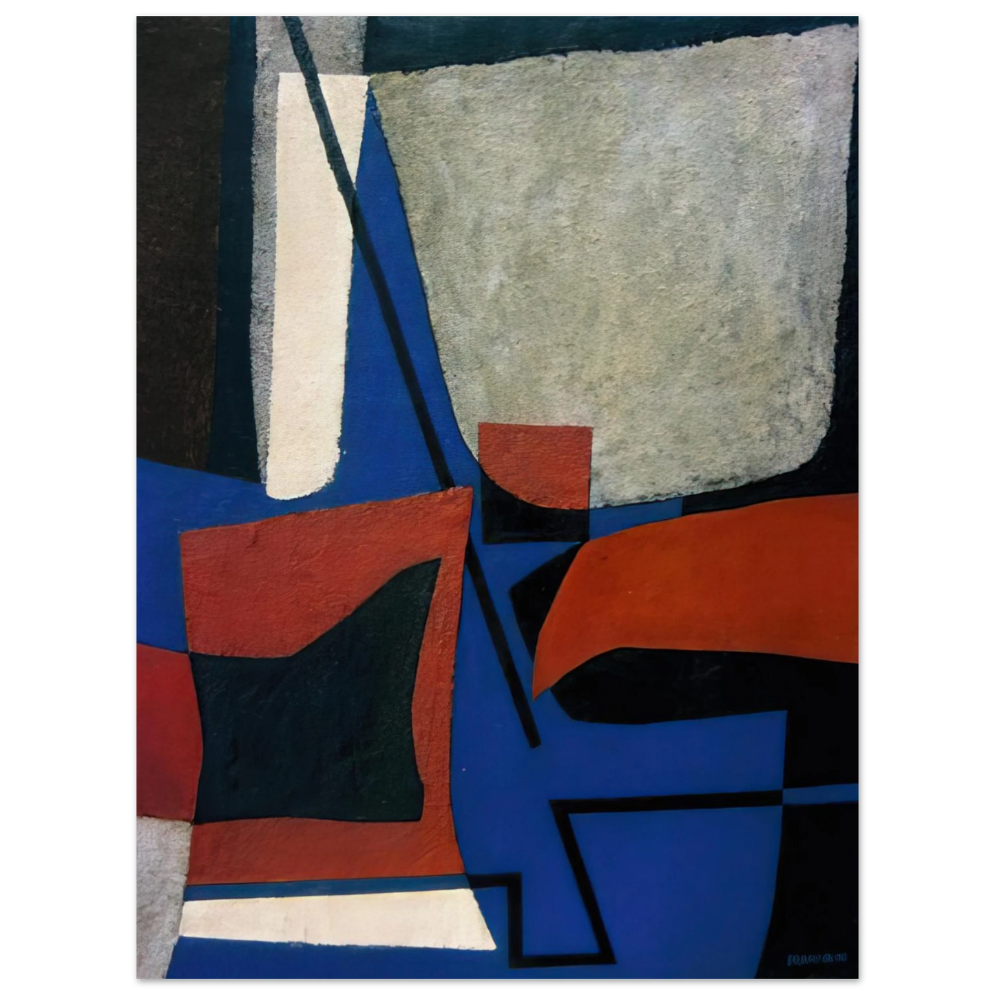 Enrico Prampolini - ABSTRACT COMPOSITION 1955  75x100 cm / 30x40inches Fine Art Poster