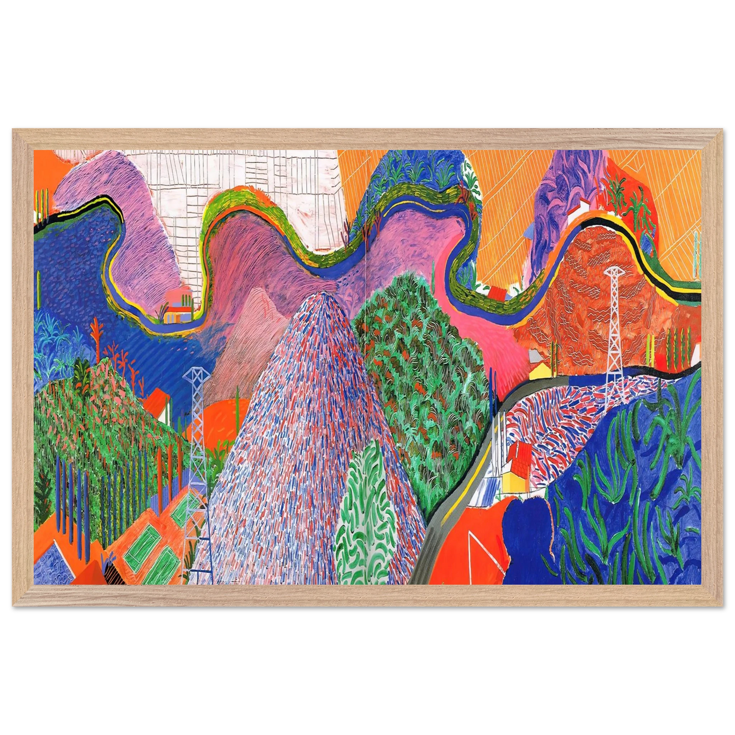 David Hockney - David Hockney Wall art - A2 (42 x 59.4  cm) - Fine Art Poster-canvas - -