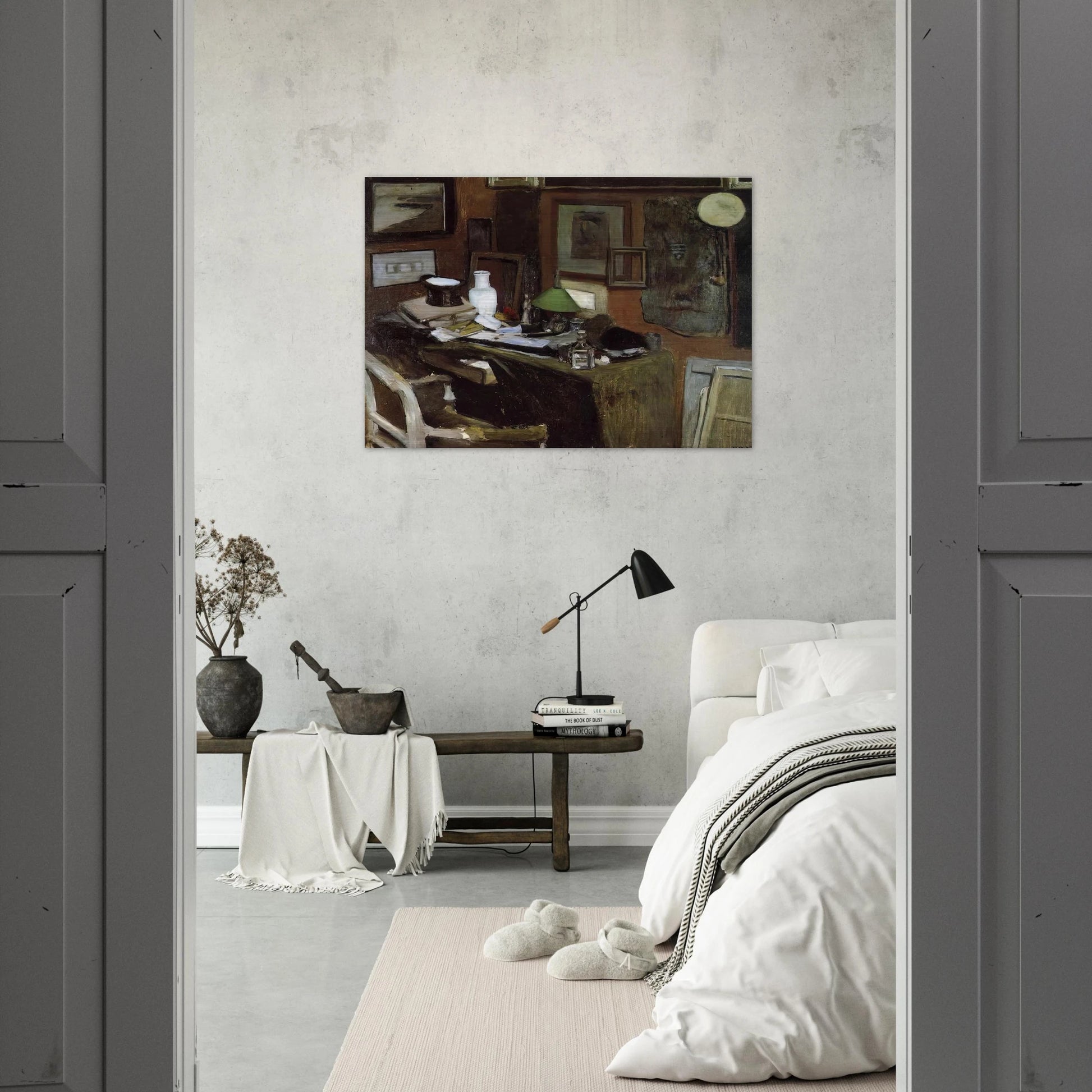INTERIOR WITH A TOP HAT 1896 - Henri Matisse Brushed Aluminum Print - 70x100 cm / 28x40 inches | Henri Matisse Aluminum Print | Henri Matisse Prints