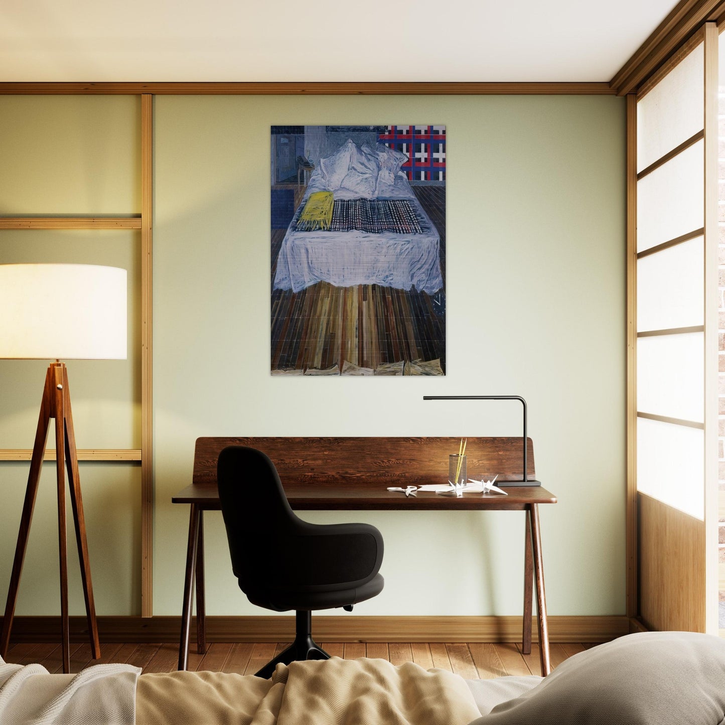 Ten P.M. - 1992 - Jennifer Bartlett Brushed Aluminum Print - 70x100 cm / 28x40 inches | Jennifer Bartlett Aluminum Print | Jennifer Bartlett Prints