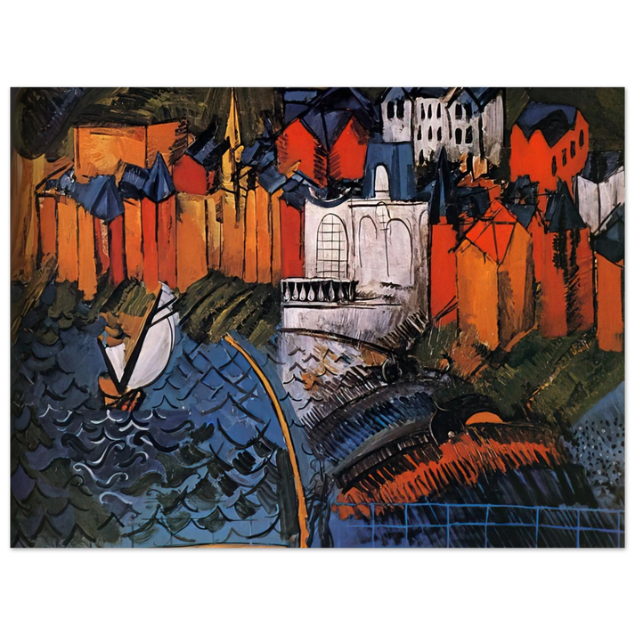 Raoul Dufy - SAILBOAT AT SAINTE ADRESSE 1912  75x100 cm / 30x40inches Fine Art Poster