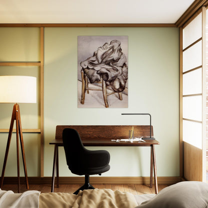 Jacket on a Chair - Paul Cézanne Brushed Aluminum Print - 70x100 cm / 28x40 inches | Paul Cézanne Aluminum Print | Paul Cézanne Prints