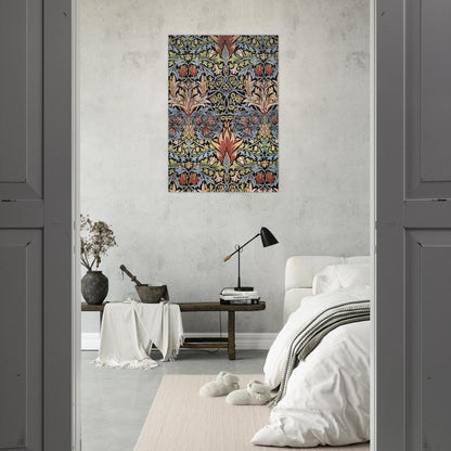 SNAKESHEAD PRINTED TEXTILE 1876 - William Morris Brushed Aluminum Print - 70x100 cm / 28x40 inches | William Morris Aluminum Print | William Morris Prints