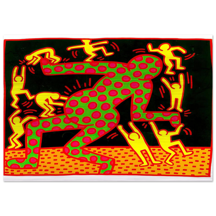 UNTITLED 1983 2 - Keith Haring Brushed Aluminum Print - 70x100 cm / 28x40 inches | Keith Haring Aluminum Print | Keith Haring Prints