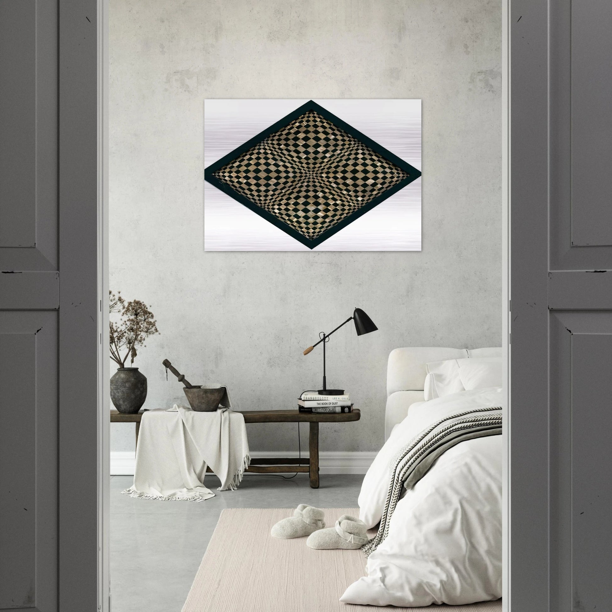 Oggetto ottico dynamico - Op Art - Dadamaino Brushed Aluminum Print - 70x100 cm / 28x40 inches | Dadamaino Aluminum Print | Dadamaino Prints