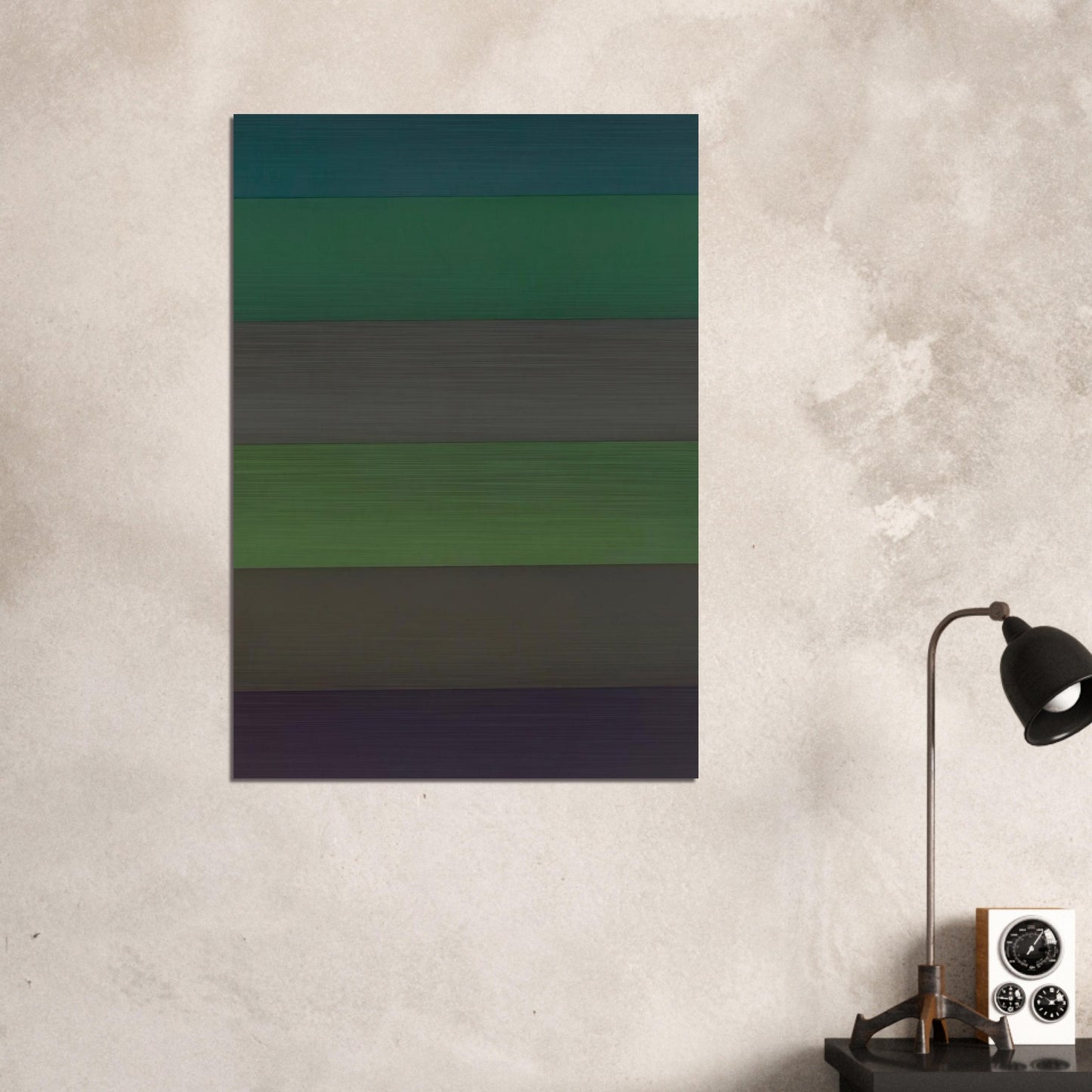 Horizontal Bands with Colors Superimposed - Sol LeWitt Brushed Aluminum Print - 70x100 cm / 28x40 inches | Sol LeWitt Aluminum Print | Sol LeWitt Prints