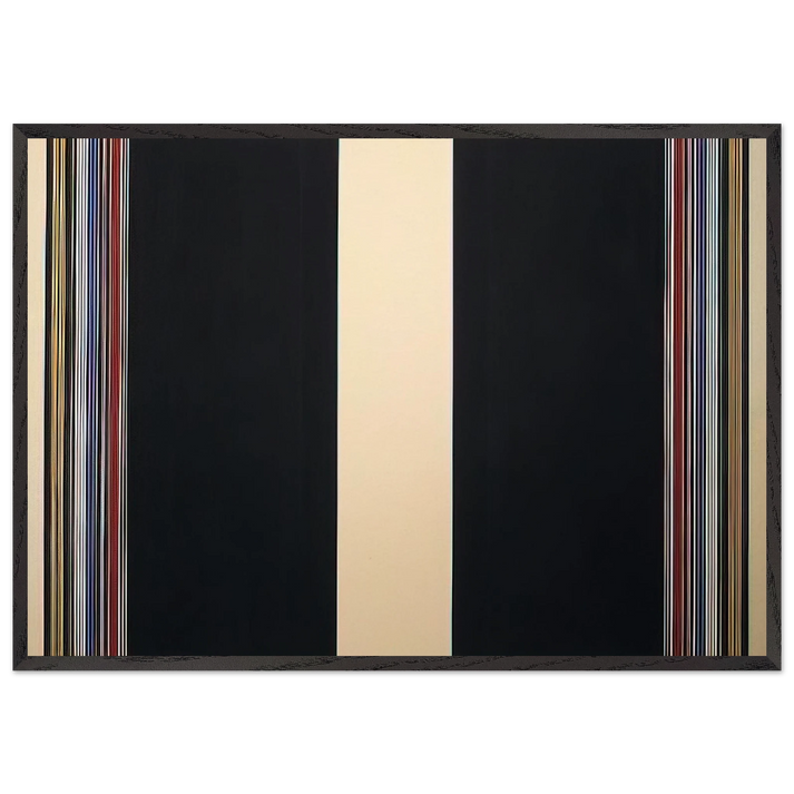 Untitled - 1985 N2 - Gene Davis 70x100 cm / 28x40 inches Framed Art Print – Black Wooden Frame