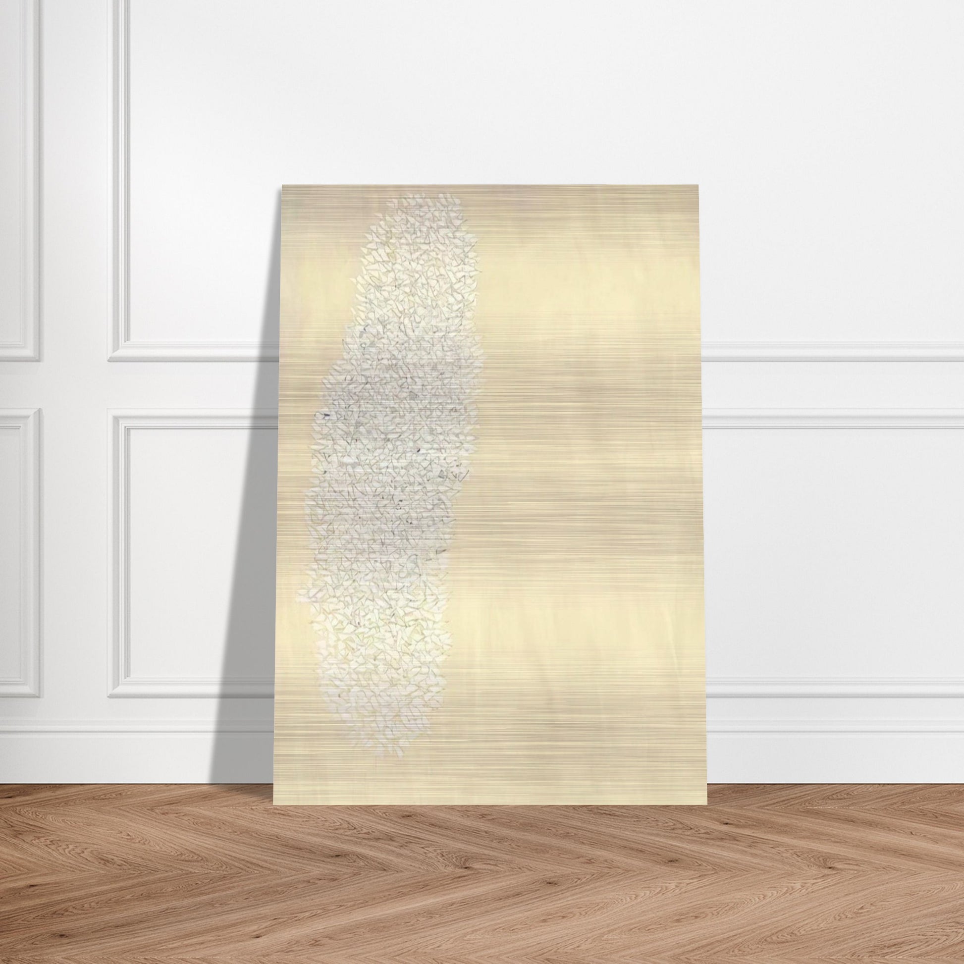 Light Gray - Tan - 1978 - Robert Goodnough Brushed Aluminum Print - 70x100 cm / 28x40 inches | Robert Goodnough Aluminum Print | Robert Goodnough Prints