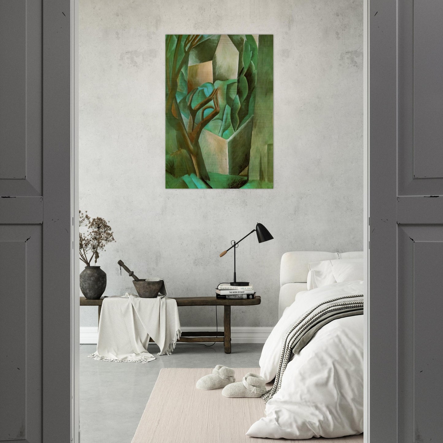 House in the garden - Pablo Picasso Brushed Aluminum Print - 70x100 cm / 28x40 inches | Pablo Picasso Aluminum Print | Pablo Picasso Prints