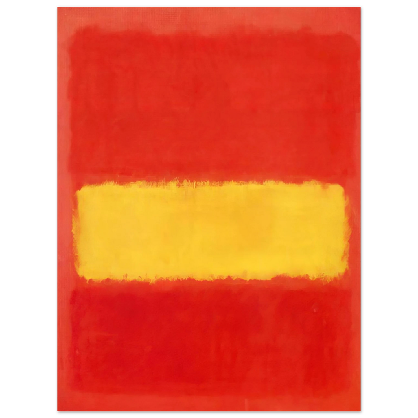 Mark Rothko - Yellow band - 1956 Wall Art - 30x40 cm / 12x16 inches - Premium Wooden Framed Poster With Fine Art Paper-canvas - White frame