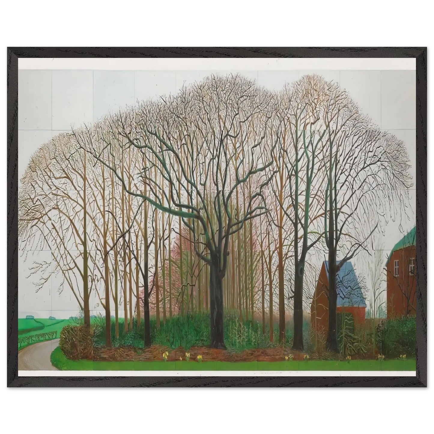 David Hockney - David Hockney Wall art - 30x40 cm / 12x16 Inches - Premium Wooden Framed Poster With Fine Art Paper - Wood frame
