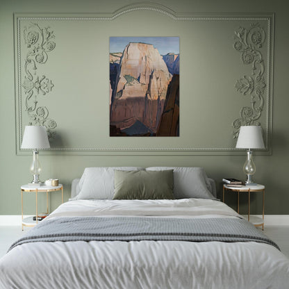 GREAT WHITE THRONE ZION CANYON UTAH 1933 - Maynard Dixon Brushed Aluminum Print - 70x100 cm / 28x40 inches | Maynard Dixon Aluminum Print | Maynard Dixon Prints