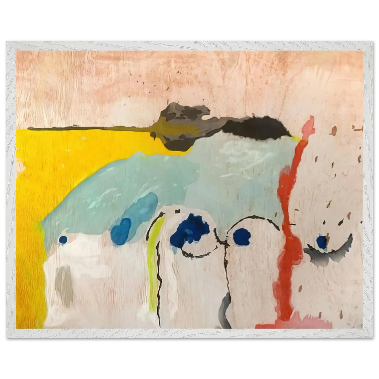 Helen Frankenthaler - Tales of Genji I - 1998 Wall art - A2 (42 x 59.4  cm) - Premium Wooden Framed Poster With Fine Art Paper - Wood frame
