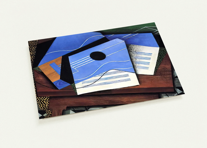 GUITAR ON A TABLE 1915 By Juan Gris Pack of 10 Post Cards | Juan Gris Post Cards | A6 (10.5 x 14.8 cm) - 4.1 x 5.8 inches