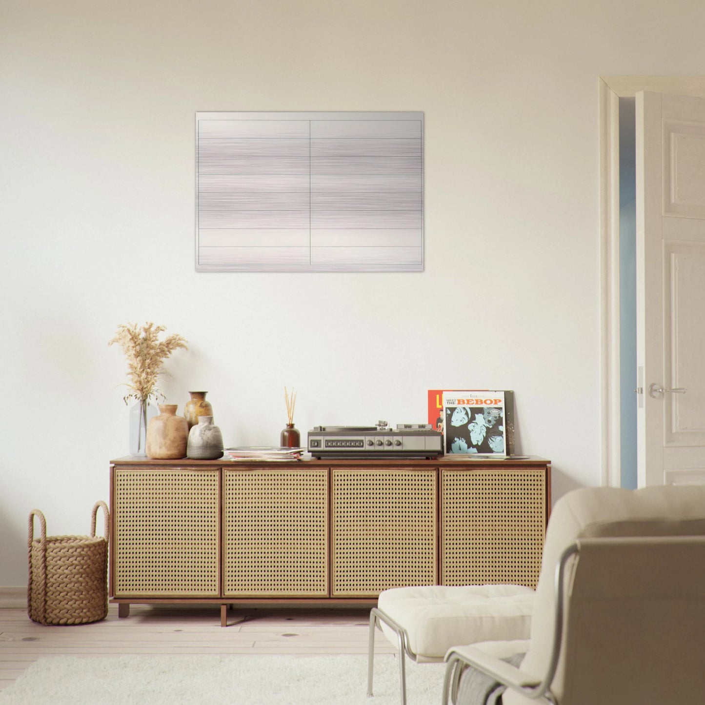 On a clear day, #2 - Agnes Martin Brushed Aluminum Print - 70x100 cm / 28x40 inches | Agnes Martin Aluminum Print | Agnes Martin Prints