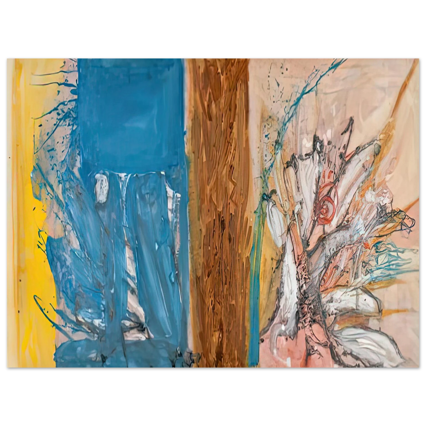 Helen Frankenthaler - The FaÃƒÂ§ade, 1954- Wall Art - 28x40 inches / 70x70 cm - Canvas (Imperial)-canvas - -
