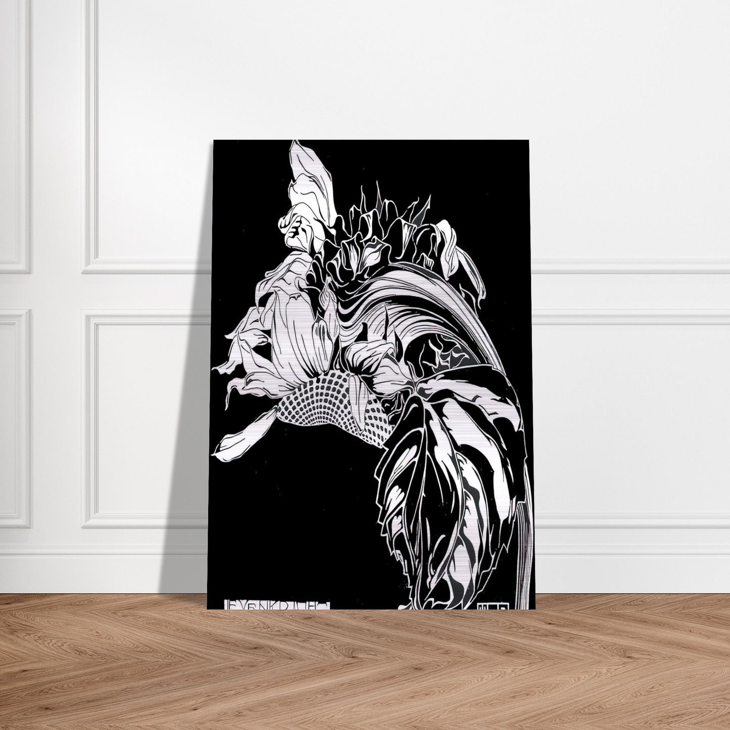 LIFE FORCE - MC Escher Brushed Aluminum Print - 70x100 cm / 28x40 inches | MC Escher Aluminum Print | MC Escher Prints